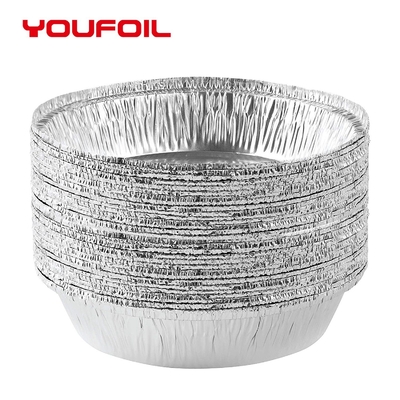 kupować 7-calowy okrągły aluminiowy pojemnik z folii aluminiowej, jednorazowa patelnia z folii aluminiowej z pokrywką online manufacture