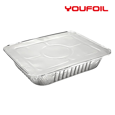 kupować Odporny na przebicie prostokątny aluminiowy pojemnik z folii, pół rozmiaru, z pokrywką online manufacture