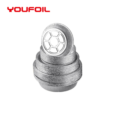 kupować Okrągły aluminiowy pojemnik na folię aluminiową do kuchenki mikrofalowej, jednorazowa tacka z folii aluminiowej na piknik online manufacture