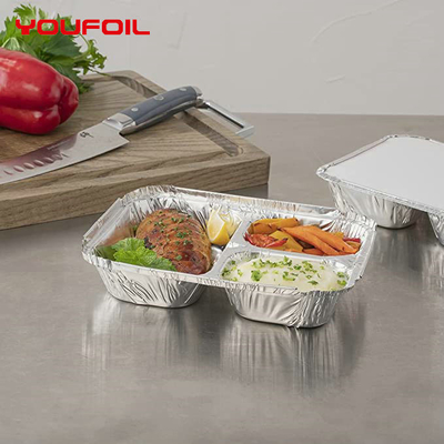 kupować Jednorazowa aluminiowa taca na wynos z wieloma przegródkami online manufacture