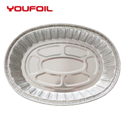 kupować 8006 Jednorazowa owalna tablica aluminiowa do gotowania z plastikową pokrywką online manufacture