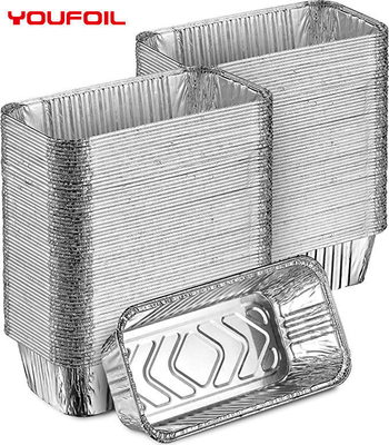 kupować Lekkie, prostokątne pojemniki z folii aluminiowej, ściany zwrotne, pojemniki jednorazowe online manufacture