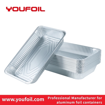 kupować Barbecue prostokątny pojemnik z folii aluminiowej do żywności z przejrzystymi pokrywami online manufacture