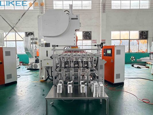 kupować Jednorazowa maszyna do zbiorników spożywczych z aluminium z trzema kształtami otworami i 35-70 uderzeniami na minutę w strukturze ramy C produkcja online