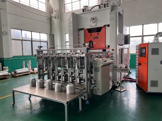 Mitsubishi PLC 40m2 Aluminium Foil Container Machine Silnik Simense