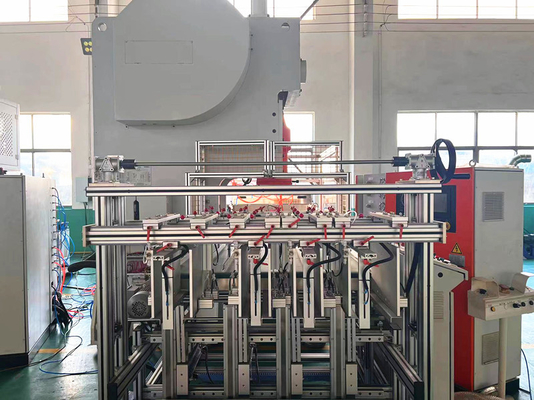 Automatyczna maszyna do produkcji pojemników z folii aluminiowej o skoku 240 mm, zapewniająca gładkie i precyzyjne formowanie pojemników