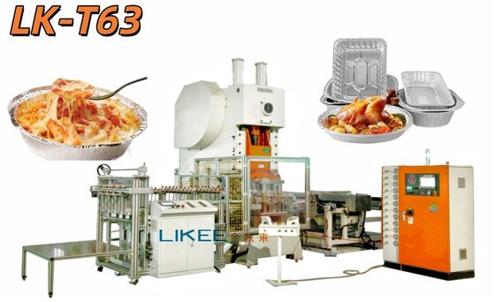 LK-T63 Prostokątny pojemnik aluminiowy na piknik, do zamrażarki, piekarnika, kuchenki mikrofalowej, do produkcji maszynowej