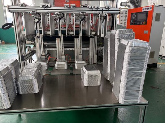 LK-T80 Okrągły kształt 8011 Aluminiowa folia pojemnik do żywności Srebro Kolor Maszyna do produkcji