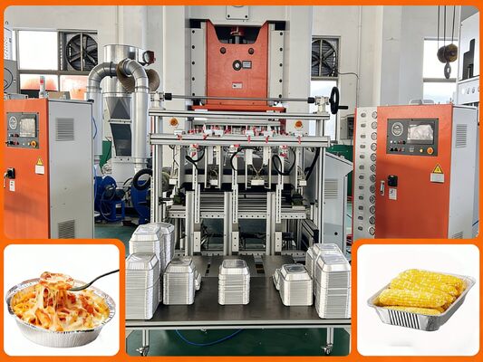 Maszyna do tworzenia folii aluminiowej LK-T80 z hydrauliczną szybką zmianą formy w 15 minut, pojemność prasy 80 ton i zdolność działania 24 godziny